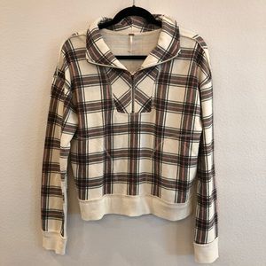 Free People Why Not Plaid Sweater